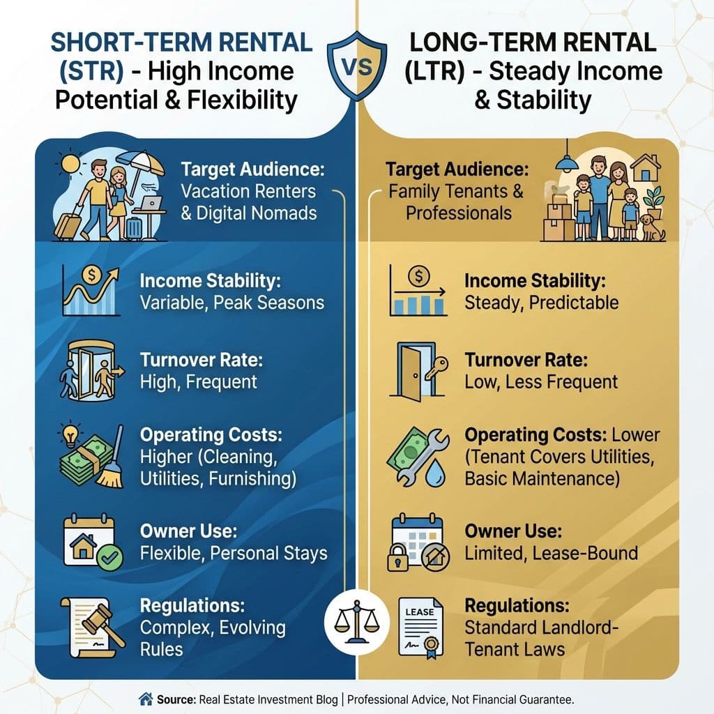 Short-Term vs. Long-Term Rentals in Northeast Florida: Complete Investor Guide
